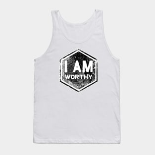 I AM Worthy - Affirmation - Black Tank Top